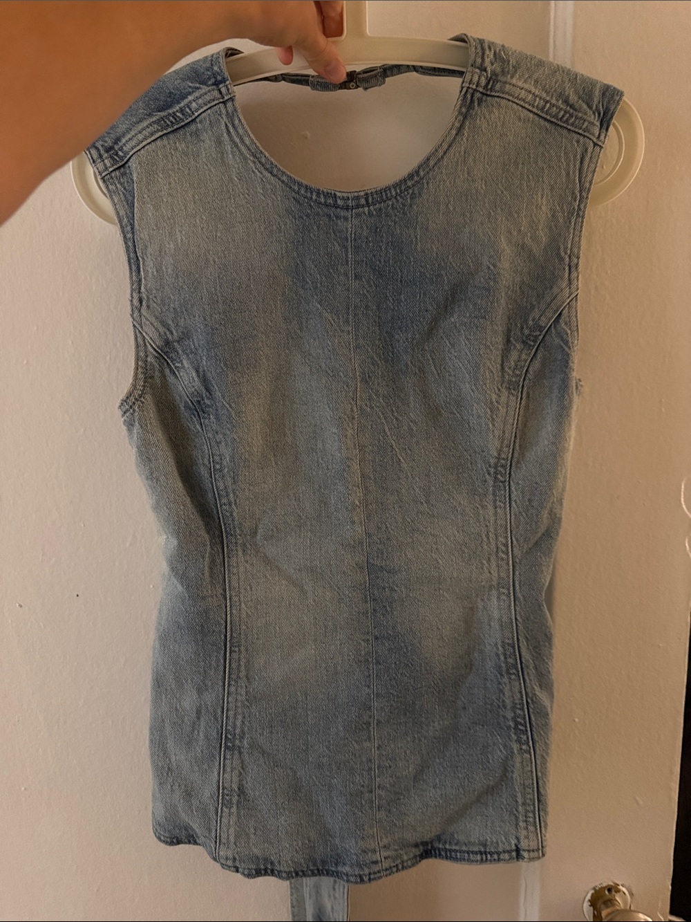 Zara Light Blue Denim Sleeveless Tank